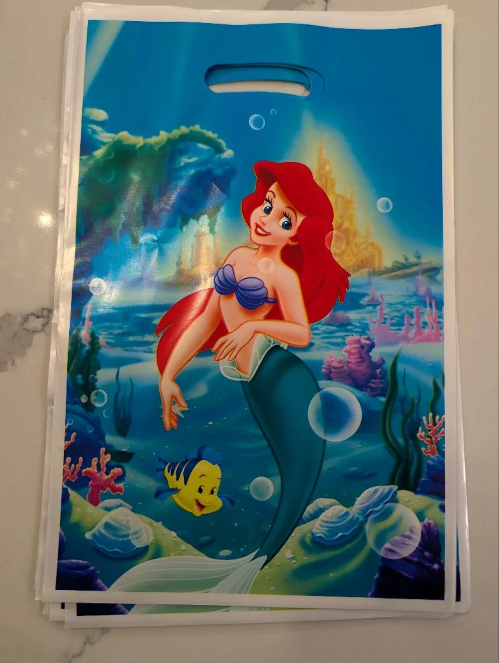 Disney Little Mermaid Party Favor Bags Set Of 10 New